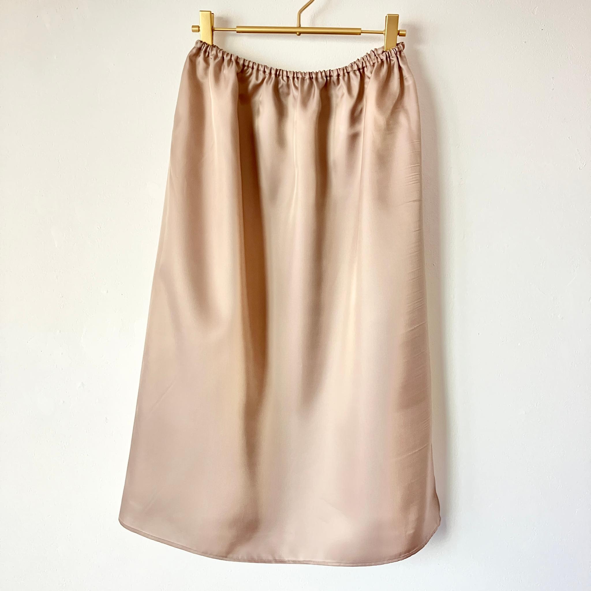 〈72cm丈〉キュプラ100％インナー<ペチコート>【中厚】モカベージュ