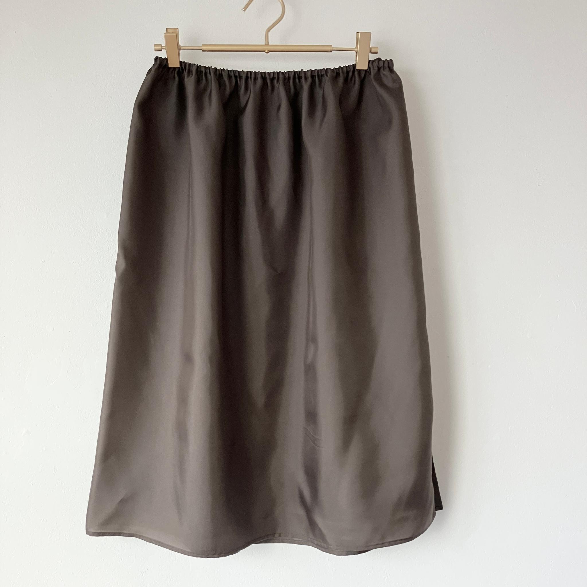 〈67cm丈〉キュプラ100％インナー<ペチコート>【薄手】ダークモカ（ブラウン/茶色）